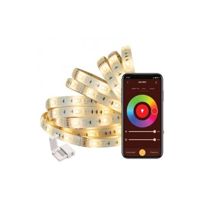 Tiras LED Muvit MIOLST002 5 m Negro Multicolor Dorado F