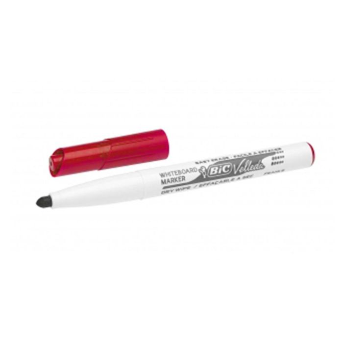 Rotulador Bic Velleda Para Pizarra Rojo Punta Redonda 1,4 mm 12 unidades 3