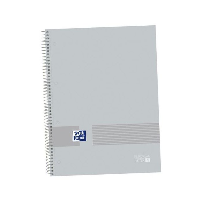Oxford Cuaderno &You Europeanbook 1 Write&Erase 80H A4+ 5x5 mm Microperforado T-Extradura Pack 5 Ud Pure Grey Oxford Cuaderno &You Europeanbook 1 Write&Erase 80H A4+ 5x5 mm Microperforado T-Extradura Pack 5 Ud Pure Grey