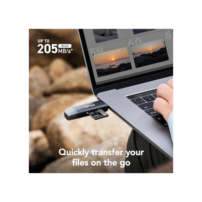 Lexar LRW310X-BNBNG Lector de Tarjetas MicroSD y SD USB-A/C USB 3.1 Dual Slot 2