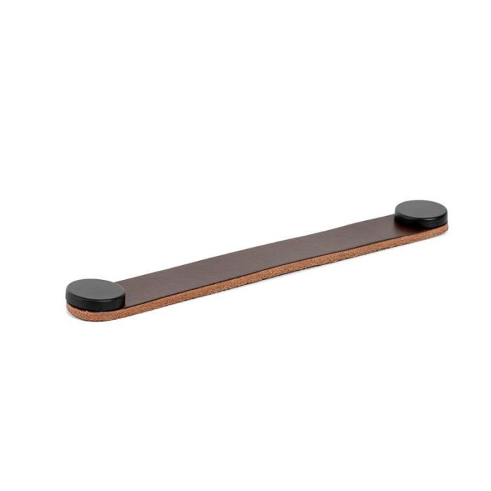 Tirador Piel Flexa C128 L150 Beige/Cromo Acabado Marron - Negro Dist. Agujero Dist. 128Mm. Viefe