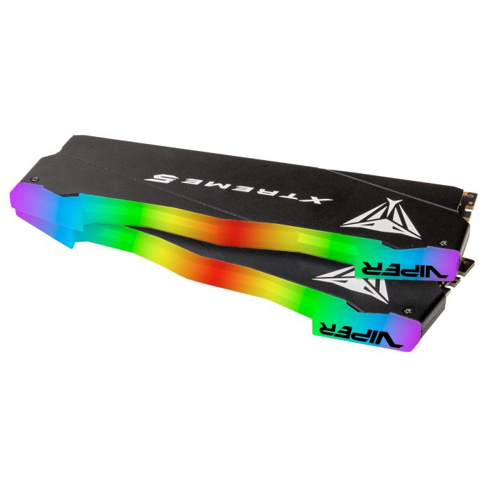 Patriot Viper Xtreme 5 RGB 48GB (2x24GB) DDR5 7600MHz CL36 DIMM PVXR548G76C36K - Memoria RAM con disipador y luz multicolor