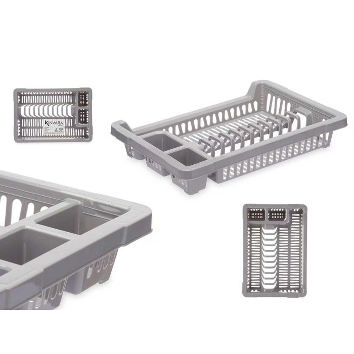 Escurridor Plato Plastico Pequeño Gris Kinvara 42X7CM (24 Unidades) Escurridor Plato Plastico Pequeño Gris Kinvara 42X7CM (24 Unidades)