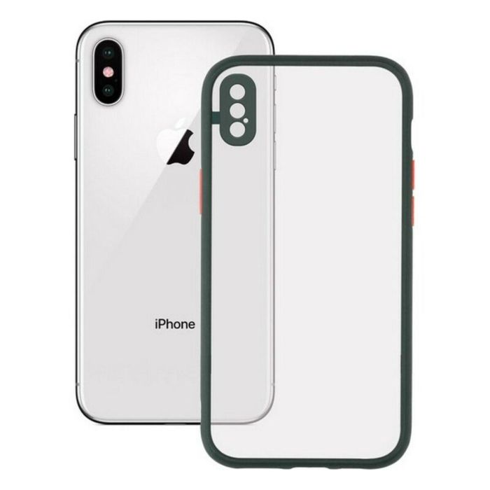 Funda para Móvil iPhone X/XS KSIX Duo Soft Verde