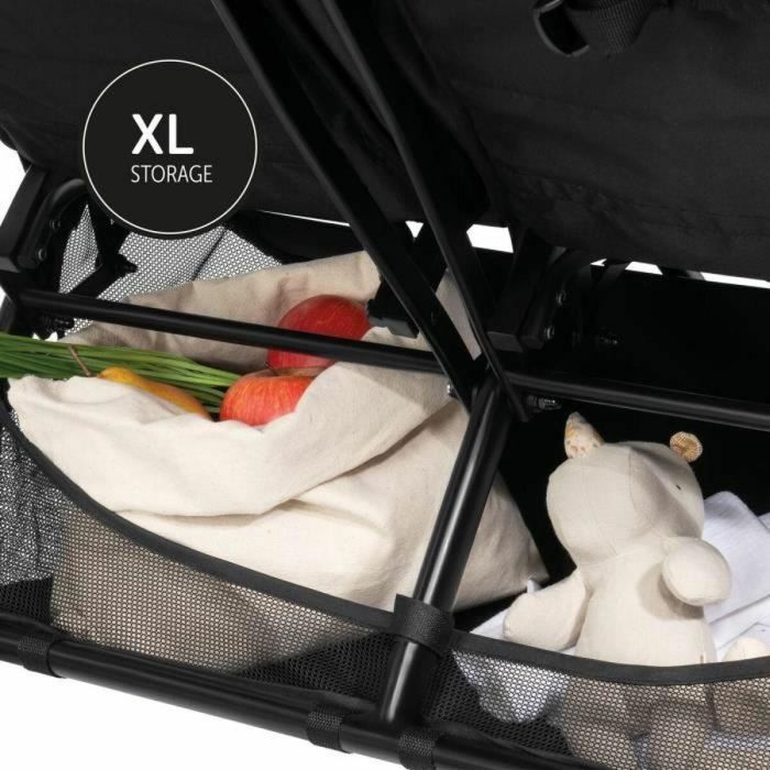 Hauck Cochecito Doble Swift X Duo Negro – Ultraligero, Compacto, Plegado con Una Mano, desde Nacimiento hasta 3 Años 1