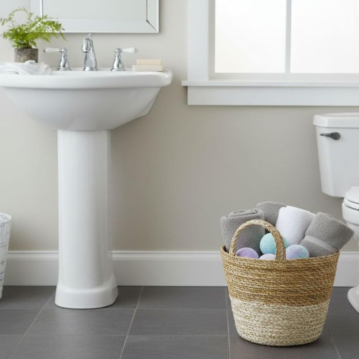 Inde Cesta Cónica Seagrass con Asas 25.9 x 28.2 x 24.7 cm 8