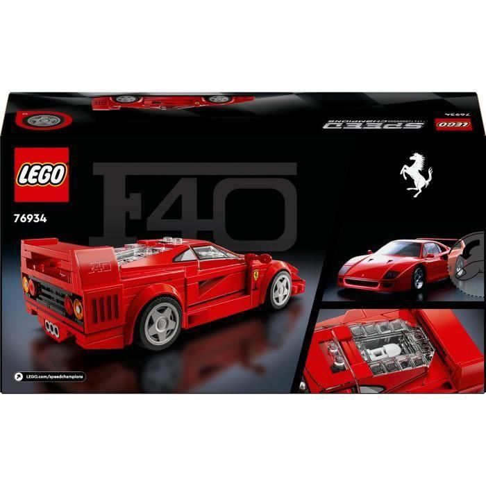 LEGO 76934 Speed Champions Ferrari F40 Supercar Vehículo de juguete para niños y niñas 5 LEGO 76934 Speed Champions Ferrari F40 Supercar Vehículo de juguete para niños y niñas 5