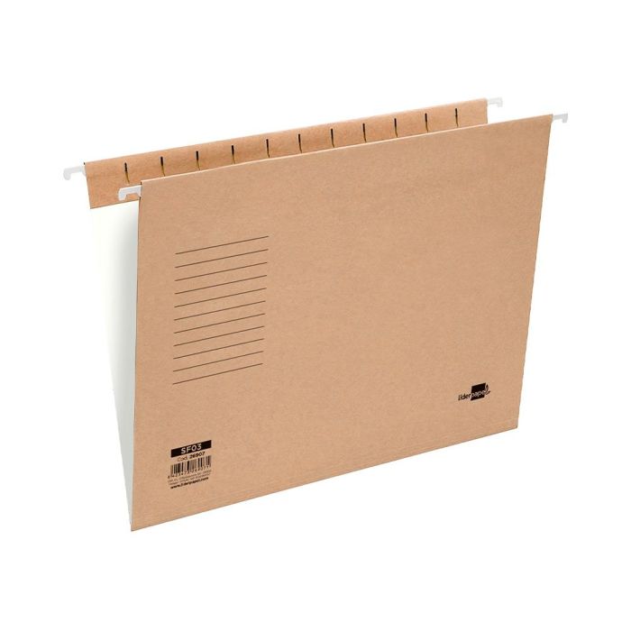 Carpeta Colgante Liderpapel Folio Prolongado Kraft 10 unidades 2