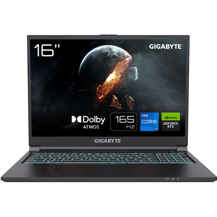 Gigabyte KF-73DE854KH Portátil G6 i7 13700H/16GB/1TB SSD/RTX 4060/W11 Home negro