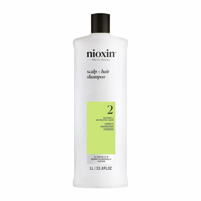 NIOXIN Sistema 2 Champú para Cabello Natural con Debilitamiento Avanzado 1000 ml - Aumenta Volumen y Densidad NIOXIN Sistema 2 Champú para Cabello Natural con Debilitamiento Avanzado 1000 ml - Aumenta Volumen y Densidad