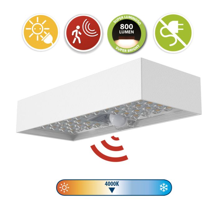 Aplique de Pared Velamp TEGEL Blanco Policarbonato 6 W 800 lm (4000 K) 2