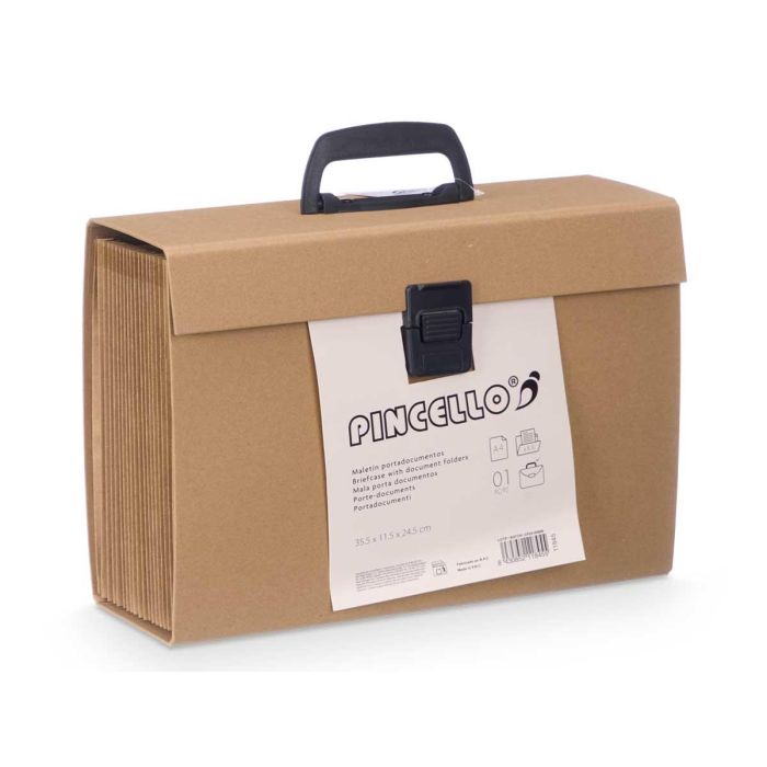 Maletin Compartimentos Kraft Asa Pincello 35X2CM (6 Unidades) 2 Maletin Compartimentos Kraft Asa Pincello 35X2CM (6 Unidades) 2