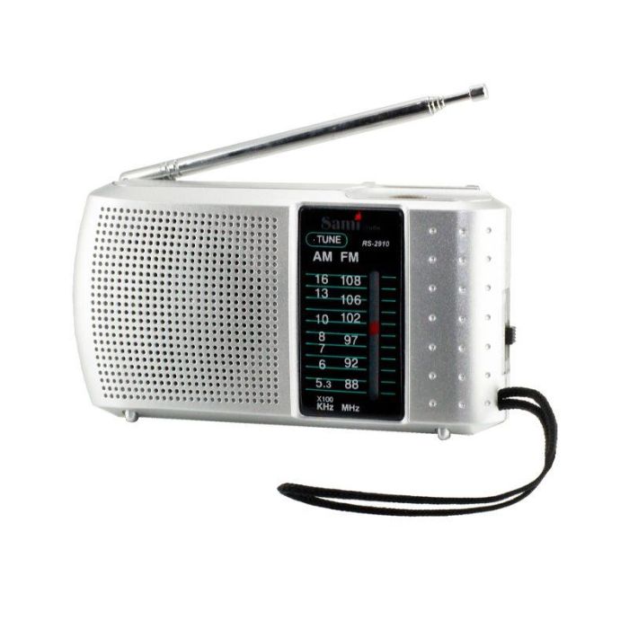 SAMI Radio 2 Bandas AM/FM con Auriculares Horizontal para Escuchar Acostado, Receptor Portátil