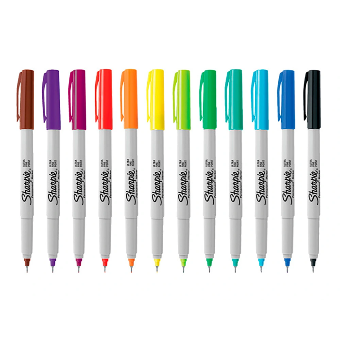 Sharpie Rotulador Permanente Punta Ultrafina, Surtido, Blíster 12 Unidades 2