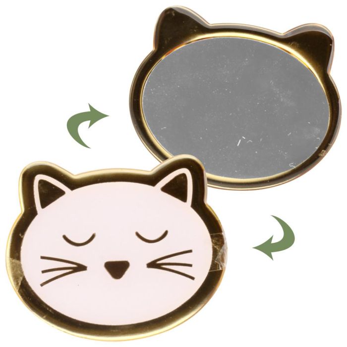 Cosmetic Club Juego de 3 Piezas Cosmética Gato Neceser Transparente con Espejo, Crema de Manos Vainilla 30ml, Hidrogel Lilas 35ml, Medidas 15x7x12.5cm 4