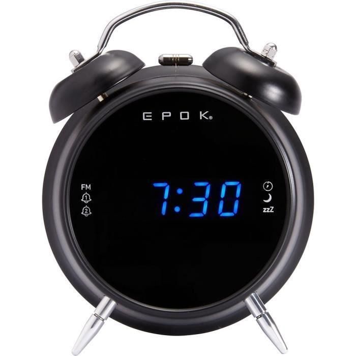 BIGBEN RR90EPOKN EPOK Radio reloj despertador - Doble alarma - Negro