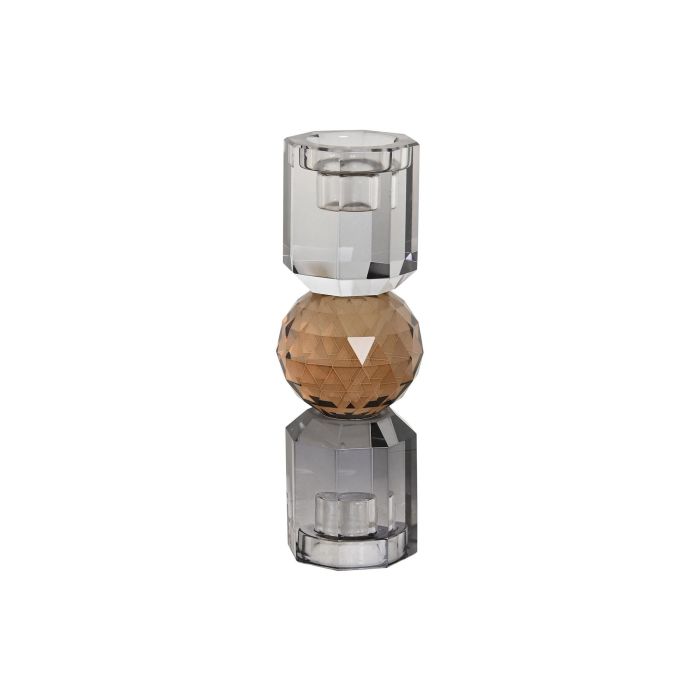 Portavela Glam DKD Home Decor Gris Amarillo 7 x 20 x 7 cm Portavela Glam DKD Home Decor Gris Amarillo 7 x 20 x 7 cm