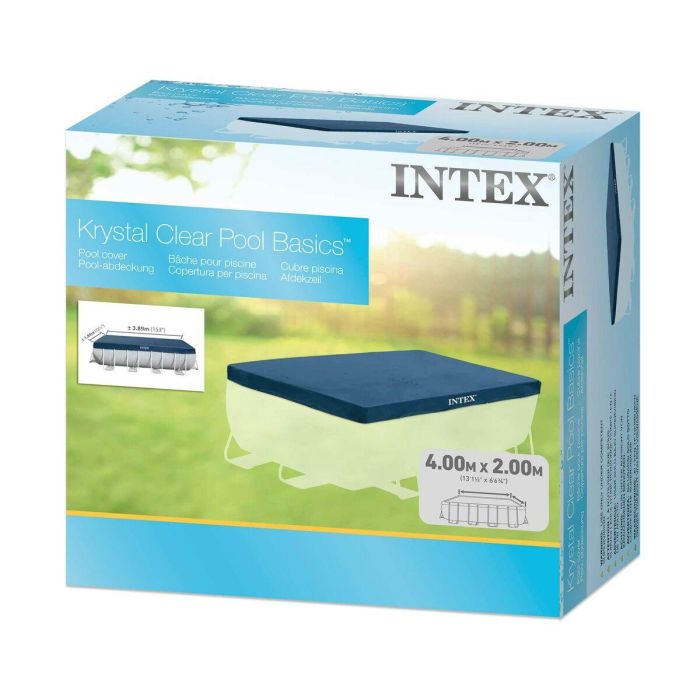 Cubierta protectora de 4x2m para piscina tubular rectangular Intex