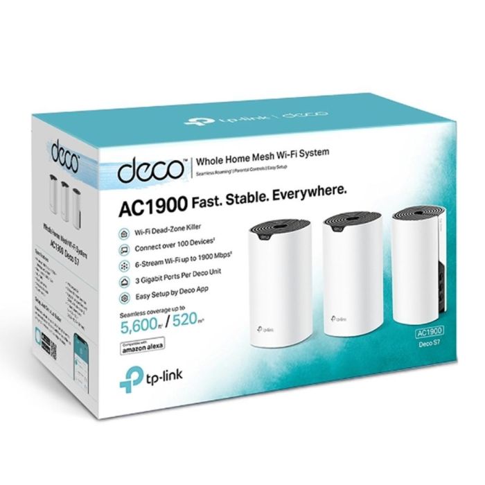 Tp-Link Deco S7 Sistema Wi-Fi Mesh Inteligente Doble Banda AC1900, Cobertura para 3-5 Dormitorios 2