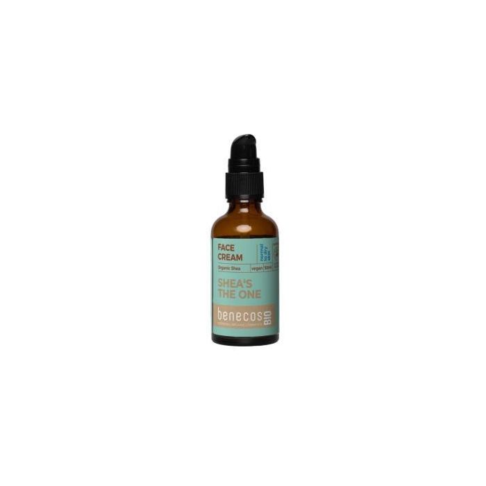 BENECOS Crema Facial Bio Karité 50ml para Piel Normal y Seca. Cosmético BDIH (Cosmos Organic) Vegano