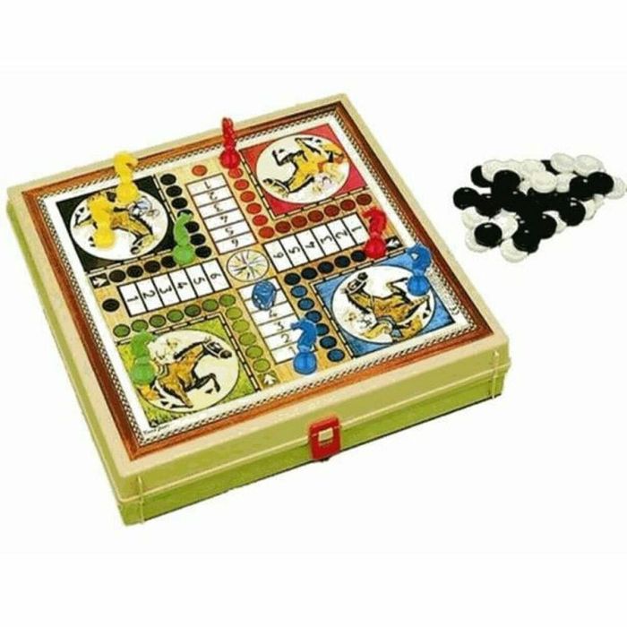 Dujardin Caja 8 Juegos Estándar: Oca, Damas, Dada, Halma y más, para niños y adultos a partir de 6 años