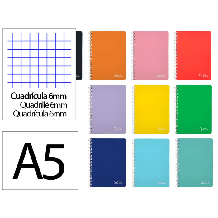 Liderpapel Cuaderno Espiral A5 Witty Tapa Dura 80 Hojas 90gr Cuadro 6mm Con Margen Colores Surtidos 0 Liderpapel Cuaderno Espiral A5 Witty Tapa Dura 80 Hojas 90gr Cuadro 6mm Con Margen Colores Surtidos 0