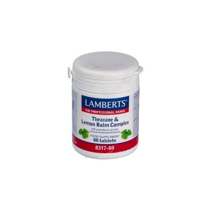 LAMBERTS Complejo de Teanina y Bálsamo de Limón 60 Comprimidos - Con L-Teanina, B vitaminas y Ácido Pantoténico