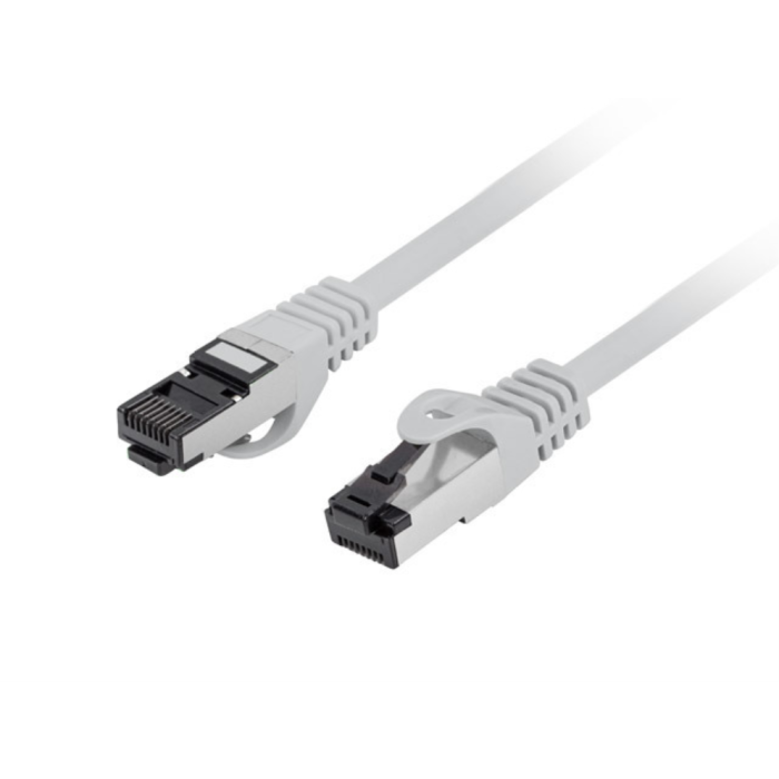 Lanberg Cable Red Latiguillo Cat.8.1 S/FTP 100cm Gris Cobre LSZH AWG 26 para 40Gbps, 2000MHz, Alto Rendimiento, Centros Datos