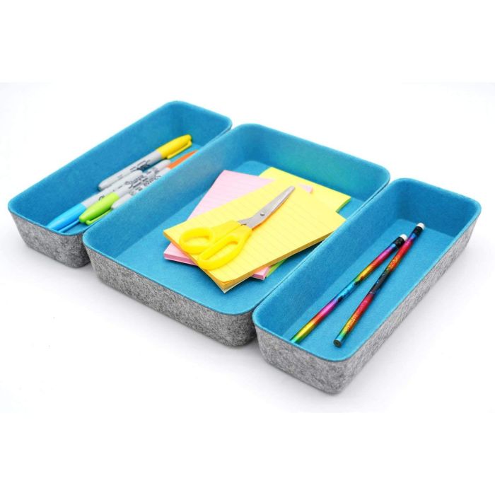 Confortime Set de 3 Organizadores de Fieltro 28 x 20.5 x 5.3 cm (6 Unidades) 4 Confortime Set de 3 Organizadores de Fieltro 28 x 20.5 x 5.3 cm (6 Unidades) 4