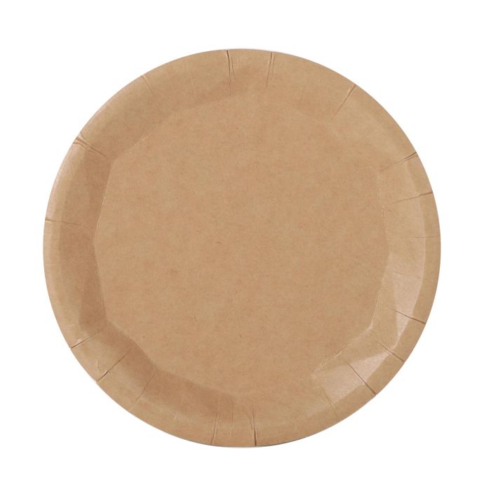 Set de 10 platos redondos de cartón kraft 17 cm Algon (24 Cajas) 1 Set de 10 platos redondos de cartón kraft 17 cm Algon (24 Cajas) 1