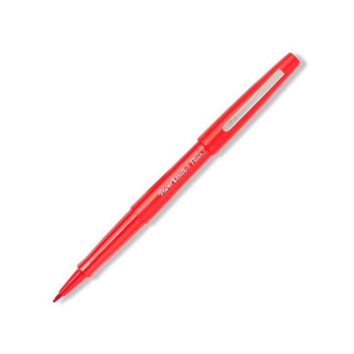 Papermate Rotulador Flair Original de fibra rojo, punta porosa anti-borrones, trazo 1.1 mm