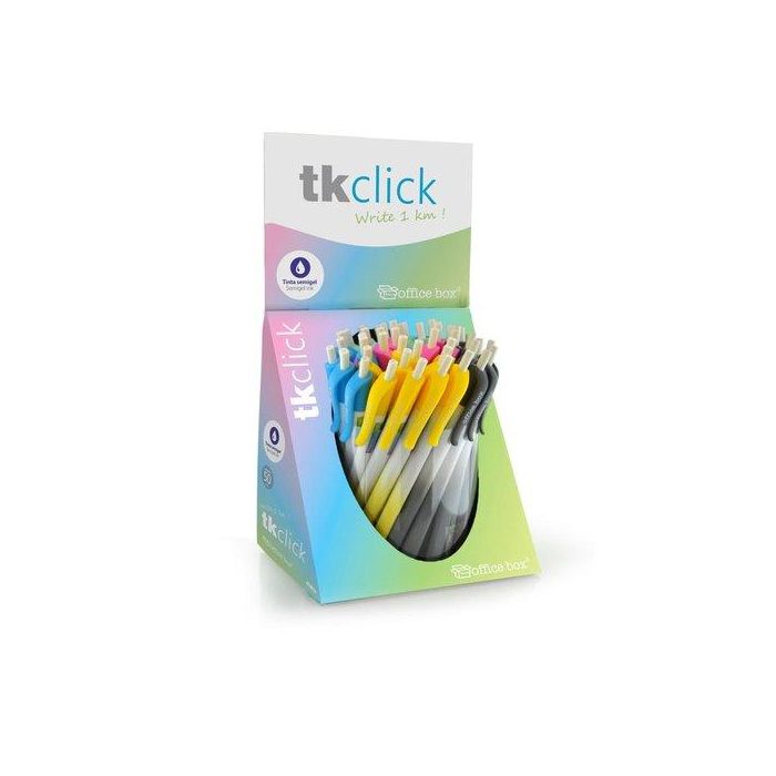 Boligrafo Office Box Tk Click Expositor De 50 (5 Col.) (Tinta Azul)