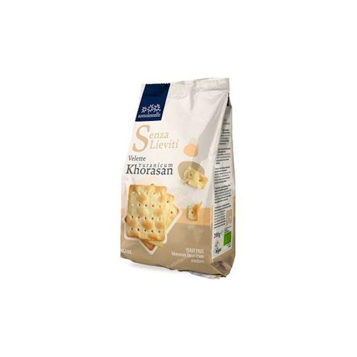SOTTOLESTELLE Cracker Khorasan Bio 200 g, crujiente y ligero, con harina de trigo Khorasan y aceite de oliva virgen extra