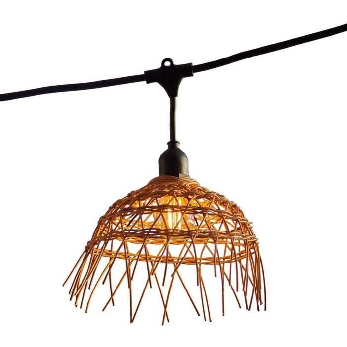 Lumisky LUM3666162005887 Guirnalda de luces Hawaii Light Conectable Exterior 10 bombillas LED filamento E27 Pantalla poliratán Lumisky LUM3666162005887 Guirnalda de luces Hawaii Light Conectable Exterior 10 bombillas LED filamento E27 Pantalla poliratán