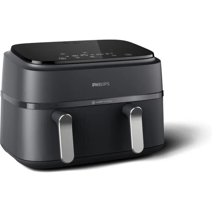 Philips NA351/00 Freidora de Aire con Doble Cubeta, Acero Inoxidable, 9.0L, 38.25 x 44.39 x 31.42 cm 0 Philips NA351/00 Freidora de Aire con Doble Cubeta, Acero Inoxidable, 9.0L, 38.25 x 44.39 x 31.42 cm 0