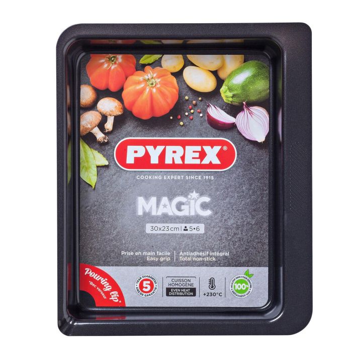 Fuente para Horno Pyrex Magic Rectangular Metal 30 x 23 cm 6 Unidades 1