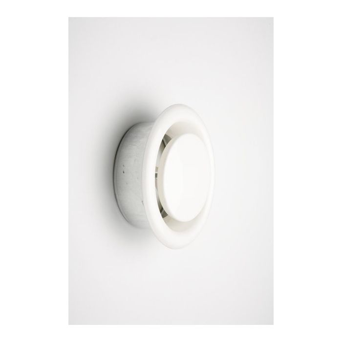 Fepre Difusor de empotrar tubo Ø125mm regulable, acero blanco, aluminio/polipropileno 0 Fepre Difusor de empotrar tubo Ø125mm regulable, acero blanco, aluminio/polipropileno 0