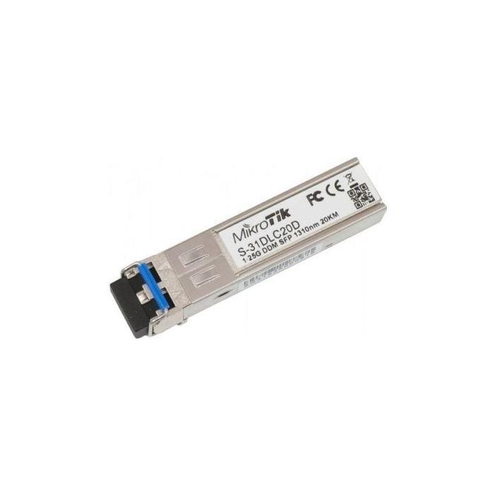 Modulo SFP Transceptor de Fibra Óptica Mikrotik S-31DLC20D Modulo SFP Transceptor de Fibra Óptica Mikrotik S-31DLC20D