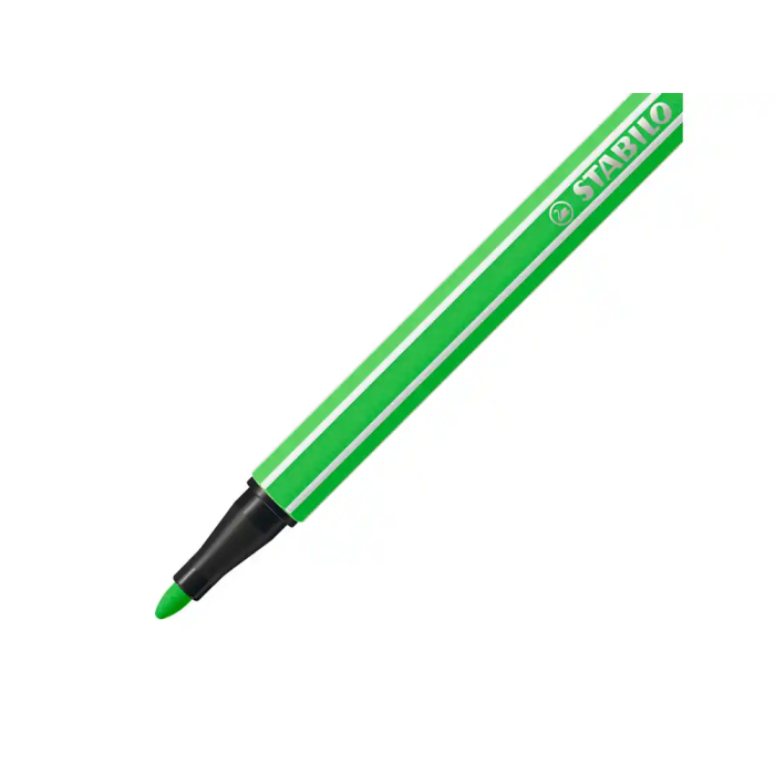 Stabilo Rotulador Pen 68 Verde Fluorescente Caja 10 Ud Punta Media 1mm 1