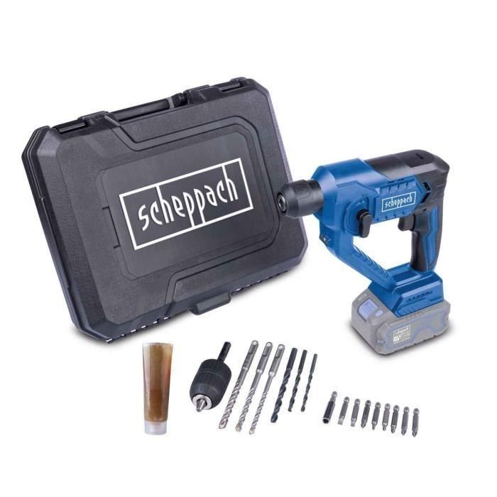 Taladro - SCHEPPACH - 20V IXES - 1,3 J - Portabrocas SDS plus + accesorios y maletín - sin batería ni cargador - C-RHD130-X 1 Taladro - SCHEPPACH - 20V IXES - 1,3 J - Portabrocas SDS plus + accesorios y maletín - sin batería ni cargador - C-RHD130-X 1