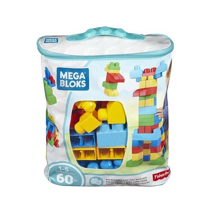 Mattel Bolsa Construccion Mega Bloks 60 Piezas Azul para Niños 3 Mattel Bolsa Construccion Mega Bloks 60 Piezas Azul para Niños 3