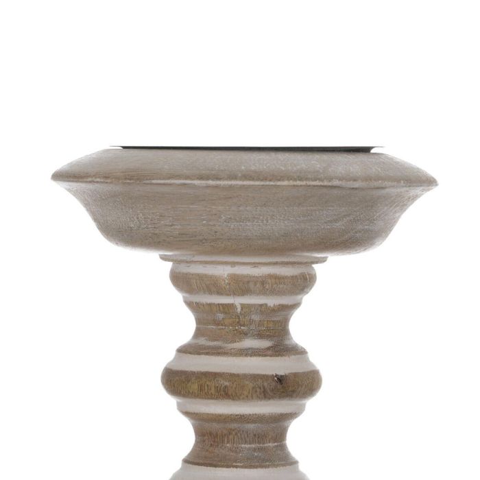 Candelabro Blanco Natural Hierro Madera de mango 14 x 14 x 45,72 cm 3