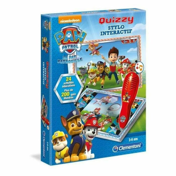 Clementoni Quizzy Paw Patrol Talking Pen – Juego Educativo Formas Colores Números para Niños +3 Años