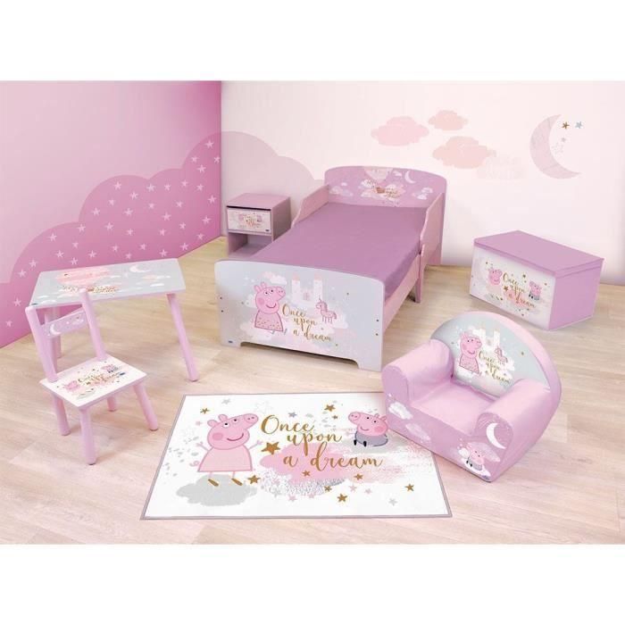 Fun House AUC3700057134969 Cama Infantil Peppa Pig Dream Iluminada con Somier de Láminas y Base Box Spring 140x70 cm 1