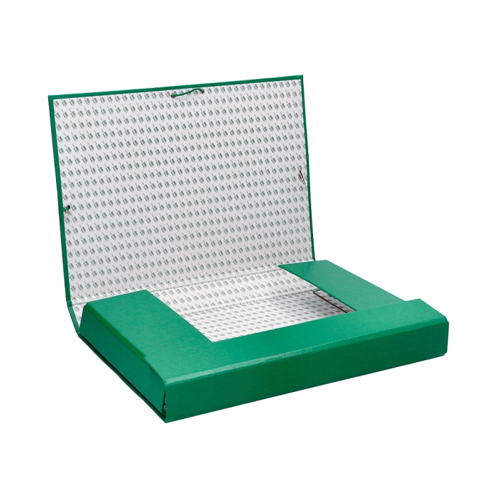 Liderpapel Carpeta proyectos folio lomo 50mm cartón forrado verde 250x350 mm 8