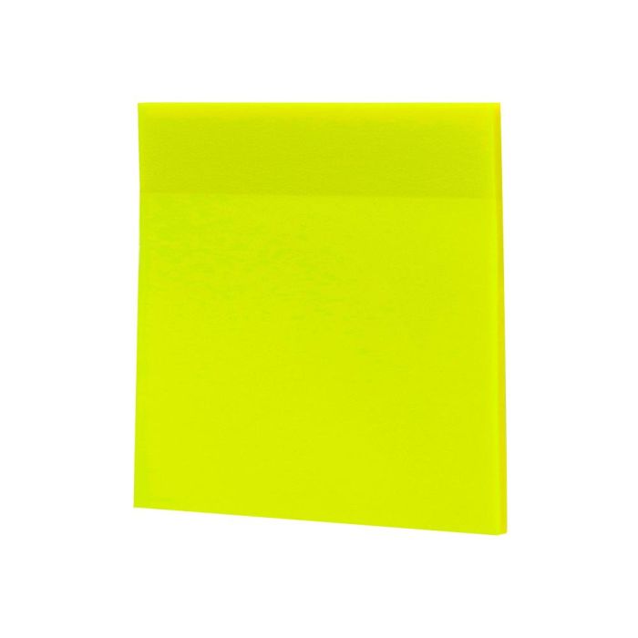 Bloc De Notas Adhesivas Quita Y Pon Q-Connect 76x76 mm Removible Plastico Translucido Amarillo Neon Con 50 Hojas 5