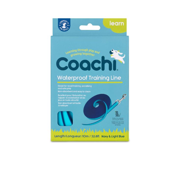 Coachi Correa de Adiestramiento Impermeable Training Line 10m Azul Oscuro/Azul Claro para Perros y Cachorros, Ligera, de Nylon 8 Coachi Correa de Adiestramiento Impermeable Training Line 10m Azul Oscuro/Azul Claro para Perros y Cachorros, Ligera, de Nylon 8