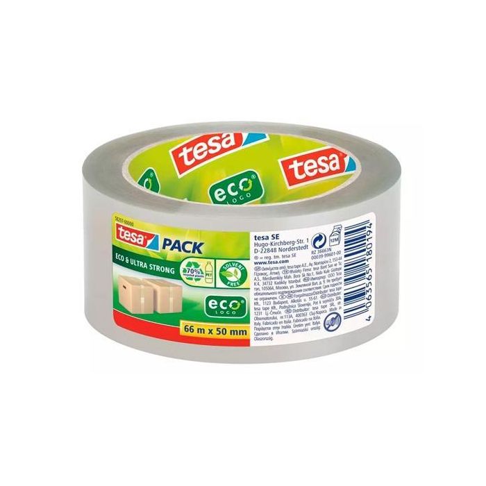 Tesa Cinta Embalaje Tesapack Eco 50 mm X 66M Ultrafuerte Transparente Tesa Cinta Embalaje Tesapack Eco 50 mm X 66M Ultrafuerte Transparente