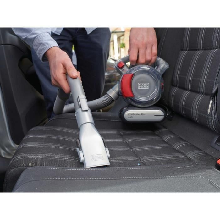 Black+Decker PD-1200-AV Aspirador de Mano para Coche 12V, 5m Cable, Tubo Flexible, Acción Ciclónica, Motor en el Filtro 2 Black+Decker PD-1200-AV Aspirador de Mano para Coche 12V, 5m Cable, Tubo Flexible, Acción Ciclónica, Motor en el Filtro 2