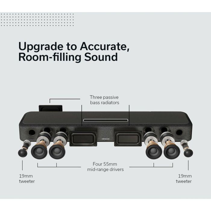 Barra de Sonido Denon SOUND BAR 550 Negro 550 W 1 Barra de Sonido Denon SOUND BAR 550 Negro 550 W 1
